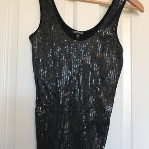 Black sequin shirt
